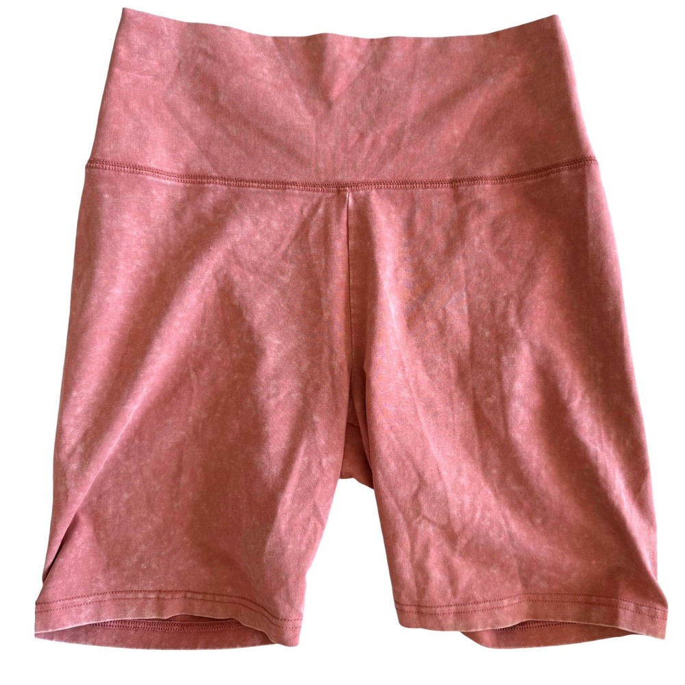 Aerieโ Chill Play Move Biker Shorts Mineral Wash High Waisted Athleisure Medium